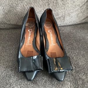 Jeffrey Campbell black leather heels